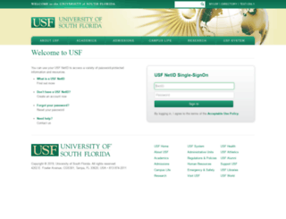 usfsts.usf.edu screenshot