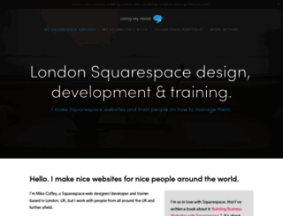 usingmyhead.squarespace.com screenshot