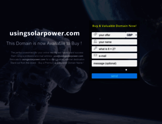 usingsolarpower.com screenshot