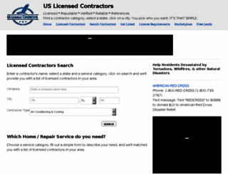 uslicensecontractors.com screenshot