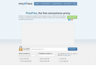 ut.proxfree.com screenshot