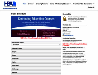 utahhba.enrollware.com screenshot