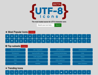 utf8-icons.com screenshot