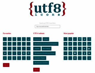 utf8icons.com screenshot