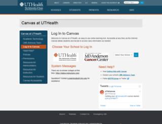 uth.instructure.com screenshot