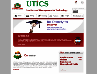 utics.in screenshot