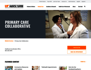 utprimarycare.org screenshot