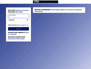 utsa.mywconline.net screenshot