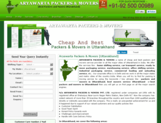 uttarakhand.aryawartapackers.com screenshot