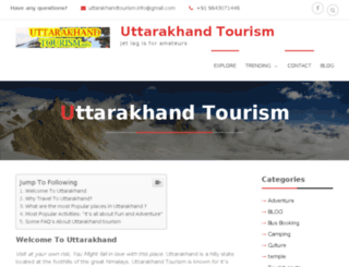 uttarakhandtourism.info screenshot