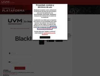 uvmonline.blackboard.com screenshot