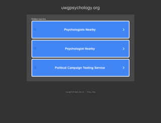 uwgpsychology.org screenshot