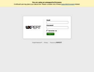 uxpertcom.harvestapp.com screenshot