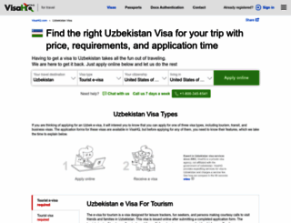uzbekistan.visahq.com screenshot
