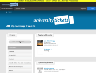 v28-dev.universitytickets.com screenshot