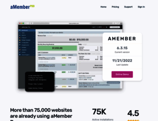 v4.amember.com screenshot
