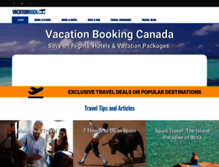 vacationbook.ca screenshot