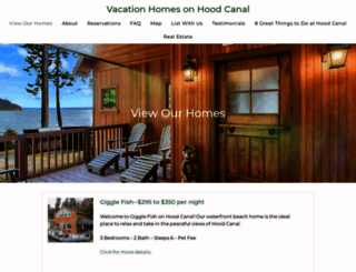 vacationhomesonhoodcanal.com screenshot