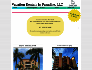vacationrentalsinparadise.net screenshot