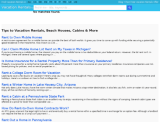 vacationrentalslist.com screenshot