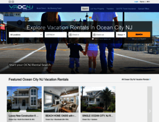 vacationrentalsoceancitynj.com screenshot