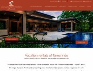 vacationrentalsoftamarindo.com screenshot