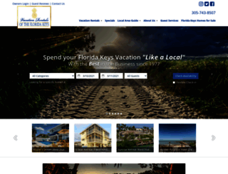 vacationrentalsofthefloridakeys.com screenshot
