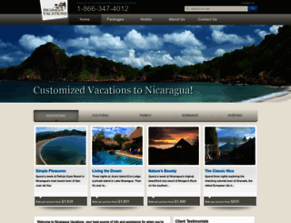 vacationsnicaragua.com screenshot