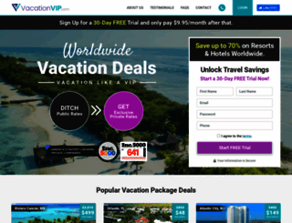 vacationvip.com screenshot