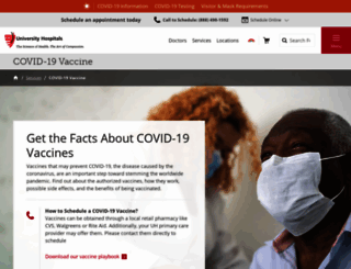 vaccine.uhhospitals.org screenshot