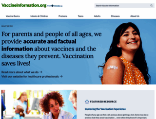 vaccineinformation.org screenshot