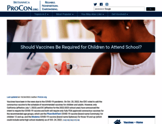 vaccines.procon.org screenshot