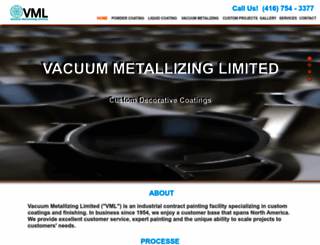 vacuummetallizing.ca screenshot