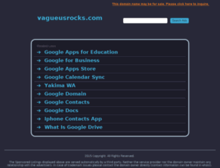 vagueusrocks.com screenshot