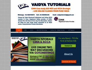 vaidyatutorials.com screenshot