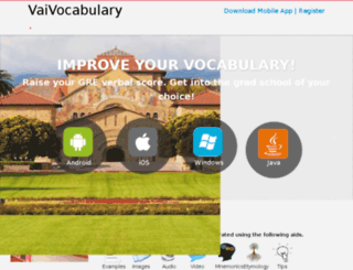 vaivocabulary.com screenshot