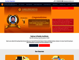 vajiraoinstitute.com screenshot