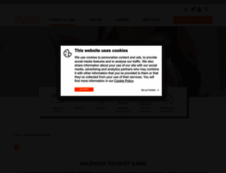 valenciatouristcard.com screenshot