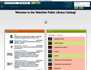 valentine.biblionix.com screenshot