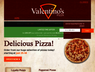 valentinospizza.co.uk screenshot