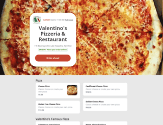 valentinospizzeriarestaurant.com screenshot
