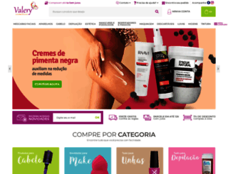 valerycosmeticos.com.br screenshot