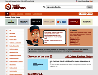 validcoupons.net screenshot