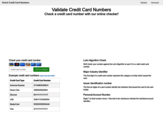 validcreditcardnumber.com screenshot