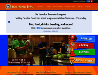 valleycenterbowl.com screenshot