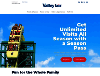 valleyfair.com screenshot