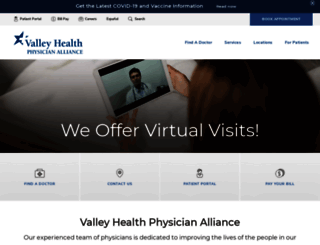 valleyhealthphysicians.com screenshot