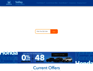 valleyhondadealers.com screenshot