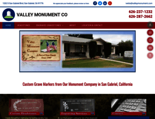 valleymonumentco.com screenshot