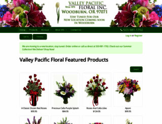 valleypacificfloral.com screenshot